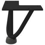 vidaXL Picioare tip agrafă pentru măsuță de cafea, 4 buc., negru, 10 cm, oțel masiv vidaXL Picioare tip agrafă pentru măsuță de cafea, 4 buc., negru, 10 cm, oțel masiv