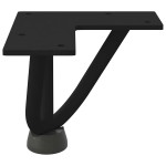 vidaXL Picioare tip agrafă pentru măsuță de cafea, 4 buc., negru, 10 cm, oțel masiv vidaXL Picioare tip agrafă pentru măsuță de cafea, 4 buc., negru, 10 cm, oțel masiv