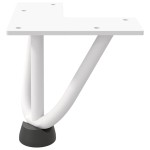 vidaXL Picioare tip agrafă pentru măsuță de cafea, 4 buc., alb, 10 cm, oțel masiv