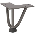 vidaXL Picioare tip agrafă pentru măsuță de cafea, 4 buc., oțel natural, 10 cm, oțel masiv