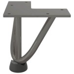 vidaXL Picioare tip agrafă pentru măsuță de cafea, 4 buc., oțel natural, 10 cm, oțel masiv