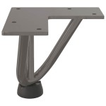 vidaXL Picioare tip agrafă pentru măsuță de cafea, 4 buc., oțel natural, 10 cm, oțel masiv