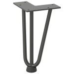 vidaXL Picioare tip agrafă pentru măsuță de cafea, 4 buc., antracit, 20 cm, oțel masiv
