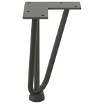 vidaXL Picioare tip agrafă pentru măsuță de cafea, 4 buc., antracit, 20 cm, oțel masiv