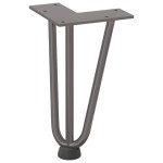 vidaXL Picioare tip agrafă pentru măsuță de cafea, 4 buc., oțel natural, 20 cm, oțel masiv