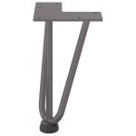 vidaXL Picioare tip agrafă pentru măsuță de cafea, 4 buc., oțel natural, 20 cm, oțel masiv