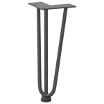 vidaXL Picioare tip agrafă pentru măsuță de cafea, 4 buc., antracit, 30 cm, oțel masiv