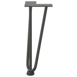 vidaXL Picioare tip agrafă pentru măsuță de cafea, 4 buc., antracit, 30 cm, oțel masiv
