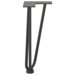 vidaXL Picioare tip agrafă pentru măsuță de cafea, 4 buc., antracit, 30 cm, oțel masiv