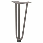 vidaXL Picioare tip agrafă pentru măsuță de cafea, 4 buc., oțel natural, 30 cm, oțel masiv