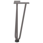 vidaXL Picioare tip agrafă pentru măsuță de cafea, 4 buc., oțel natural, 30 cm, oțel masiv