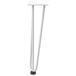 vidaXL Picioare tip agrafă pentru măsuță de cafea, 4 buc., alb, 42 cm, oțel masiv vidaXL Picioare tip agrafă pentru măsuță de cafea, 4 buc., alb, 42 cm, oțel masiv
