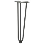 vidaXL Picioare tip agrafă pentru măsuță de cafea, 4 buc., antracit, 42 cm, oțel masiv