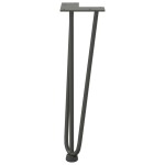 vidaXL Picioare tip agrafă pentru măsuță de cafea, 4 buc., antracit, 42 cm, oțel masiv