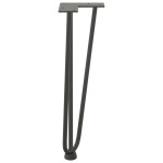 vidaXL Picioare tip agrafă pentru măsuță de cafea, 4 buc., antracit, 42 cm, oțel masiv