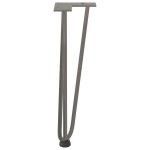 vidaXL Picioare tip agrafă pentru măsuță de cafea, 4 buc., oțel natural, 42 cm, oțel masiv