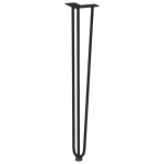 vidaXL picioare tip ac de păr pentru masă consolă, 4 buc., negru, 72 cm, oțel masiv vidaXL picioare tip ac de păr pentru masă consolă, 4 buc., negru, 72 cm, oțel masiv