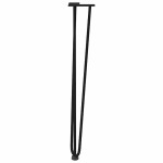 vidaXL picioare tip ac de păr pentru masă consolă, 4 buc., negru, 72 cm, oțel masiv vidaXL picioare tip ac de păr pentru masă consolă, 4 buc., negru, 72 cm, oțel masiv