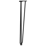 vidaXL picioare tip ac de păr pentru masă consolă, 4 buc., negru, 72 cm, oțel masiv vidaXL picioare tip ac de păr pentru masă consolă, 4 buc., negru, 72 cm, oțel masiv