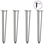 vidaXL picioare tip ac de păr pentru masă consolă, antracit, 72 cm, oțel masiv, 4 buc. vidaXL picioare tip ac de păr pentru masă consolă, antracit, 72 cm, oțel masiv, 4 buc.