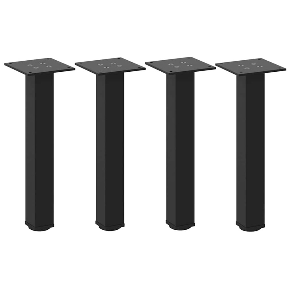 vidaXL Picioare pentru măsuță de cafea, 4 buc., negru, 30-32 cm, oțel