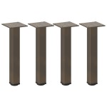 vidaXL Picioare pentru măsuță de cafea, 4 buc., oțel natural, 30-32 cm