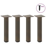 vidaXL Picioare pentru măsuță de cafea, 4 buc., oțel natural, 30-32 cm