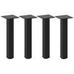vidaXL Picioare pentru măsuță de cafea, 4 buc., negru, 42-44 cm, oțel