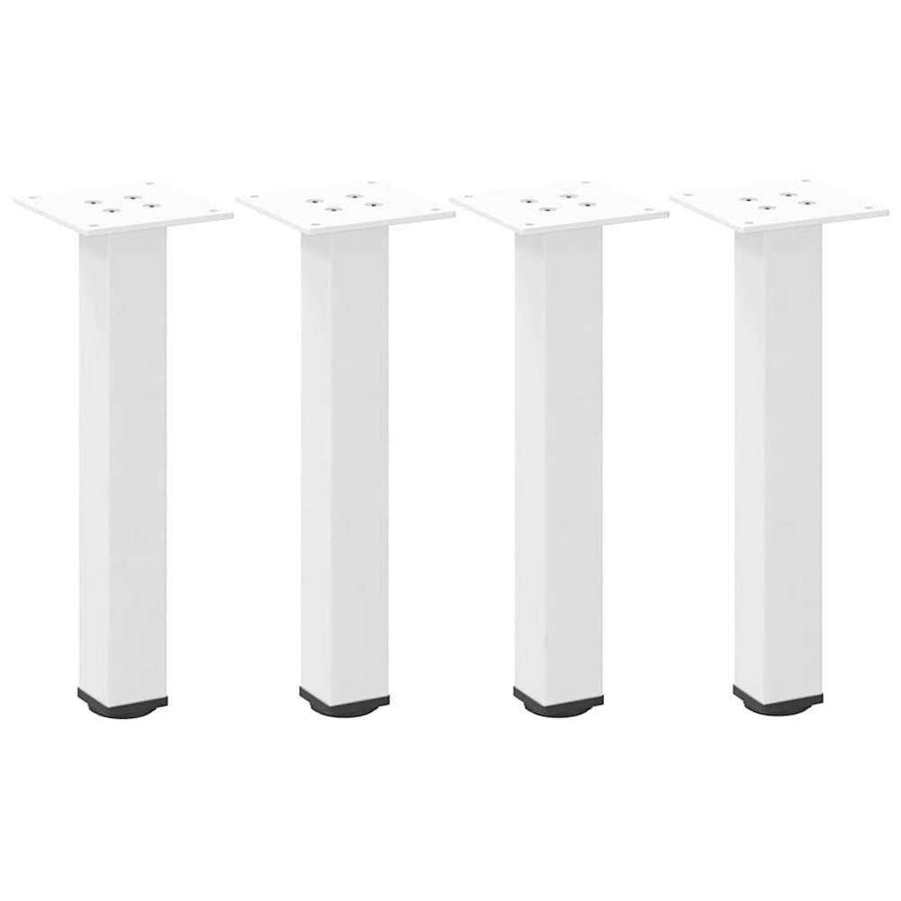 vidaXL Picioare pentru măsuță de cafea, 4 buc., alb, 42-44 cm, oțel