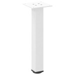 vidaXL Picioare pentru măsuță de cafea, 4 buc., alb, 42-44 cm, oțel