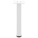 vidaXL Picioare pentru măsuță de cafea, 4 buc., alb, 42-44 cm, oțel