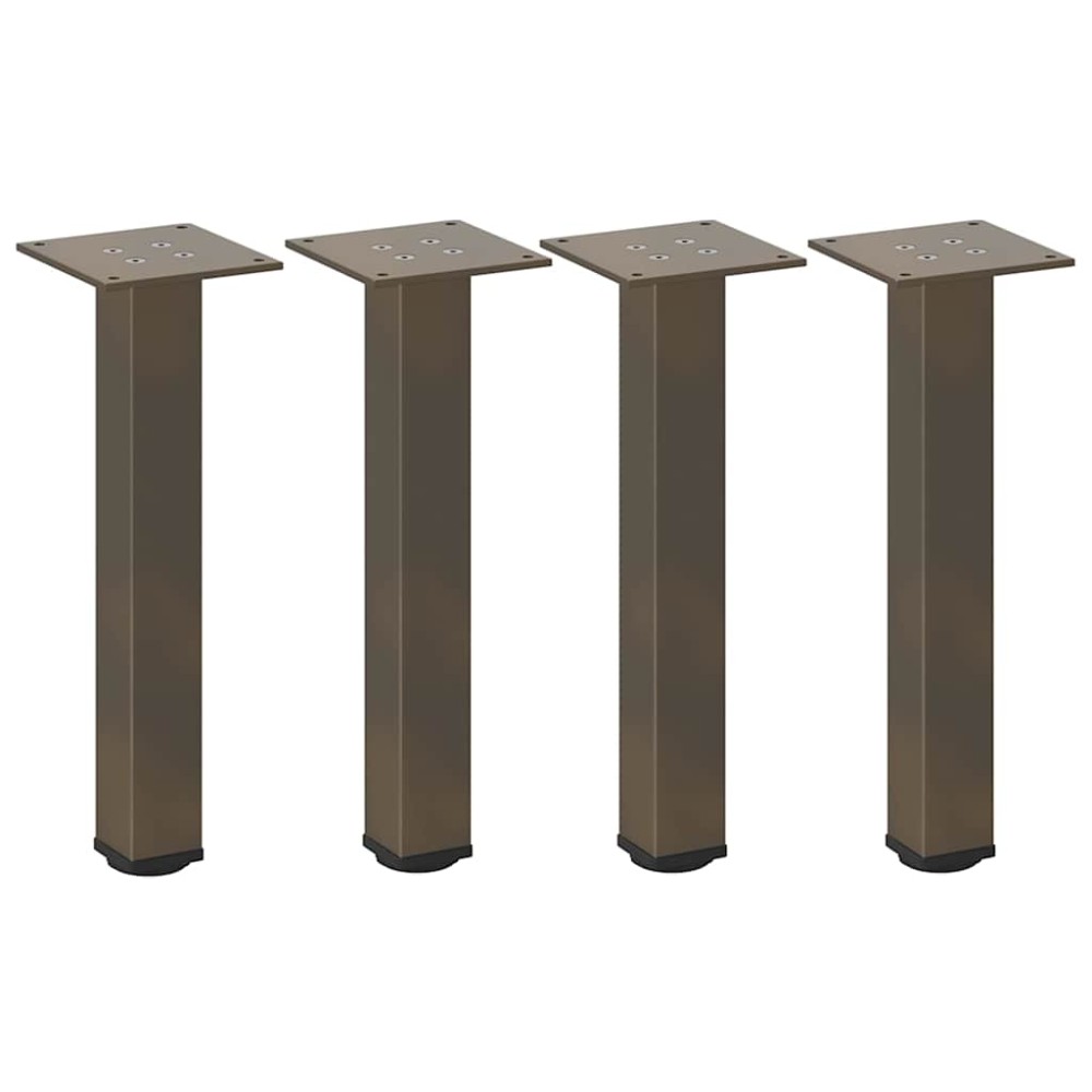 vidaXL Picioare pentru masă de cafea, 4 buc., oțel natural, 42-44 cm