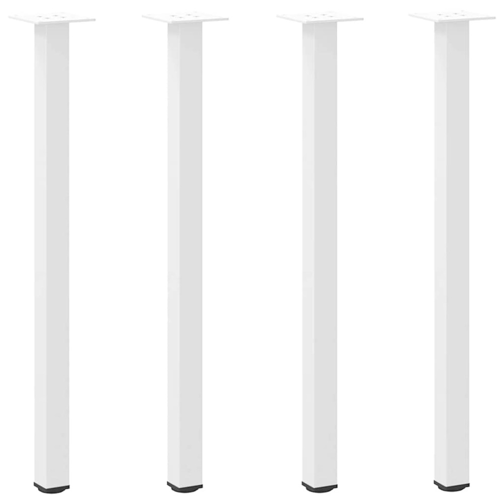 vidaXL Picioare masă consolă, 4 buc., alb, 72-74 cm, oțel