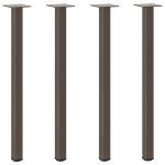 vidaXL Picioare masă consolă, 4 buc., oțel natural, 72-74 cm