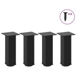 vidaXL Picioare pentru măsuță de cafea, 4 buc., negru, 30-32 cm, oțel vidaXL Picioare pentru măsuță de cafea, 4 buc., negru, 30-32 cm, oțel