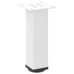 vidaXL Picioare pentru măsuță de cafea, 4 buc., alb, 30-32 cm, oțel vidaXL Picioare pentru măsuță de cafea, 4 buc., alb, 30-32 cm, oțel