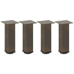 vidaXL Picioare pentru măsuță de cafea, 4 buc., oțel natural, 30-32 cm