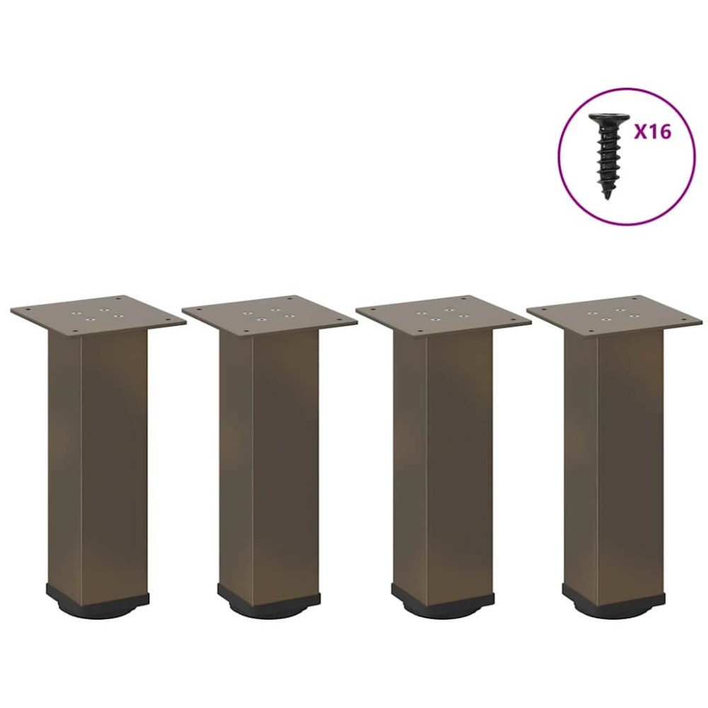 vidaXL Picioare pentru măsuță de cafea, 4 buc., oțel natural, 30-32 cm