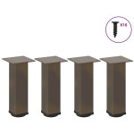 vidaXL Picioare pentru măsuță de cafea, 4 buc., oțel natural, 30-32 cm