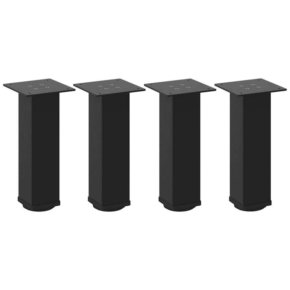 vidaXL Picioare pentru măsuță de cafea, 4 buc., negru, 42-44 cm, oțel