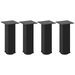 vidaXL Picioare pentru măsuță de cafea, 4 buc., negru, 42-44 cm, oțel