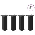 vidaXL Picioare pentru măsuță de cafea, 4 buc., negru, 42-44 cm, oțel