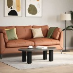 vidaXL Picioare pentru măsuță de cafea, 4 buc., negru, 42-44 cm, oțel