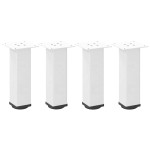 vidaXL Picioare pentru măsuță de cafea, 4 buc., alb, 42-44 cm, oțel vidaXL Picioare pentru măsuță de cafea, 4 buc., alb, 42-44 cm, oțel