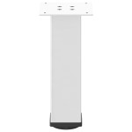vidaXL Picioare pentru măsuță de cafea, 4 buc., alb, 42-44 cm, oțel vidaXL Picioare pentru măsuță de cafea, 4 buc., alb, 42-44 cm, oțel