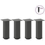 vidaXL Picioare pentru măsuță de cafea, antracit, 42-44 cm, oțel, 4 buc.