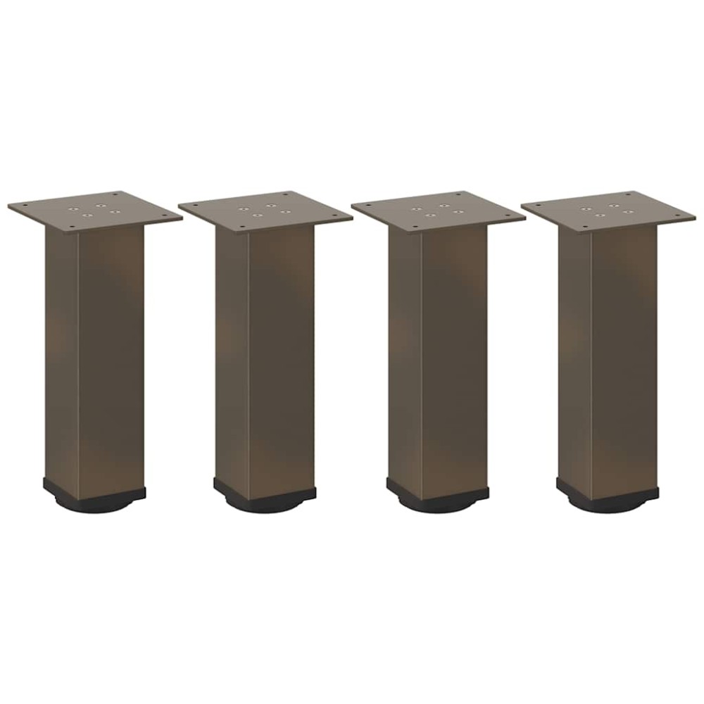 vidaXL Picioare pentru masă de cafea, 4 buc., oțel natural, 42-44 cm