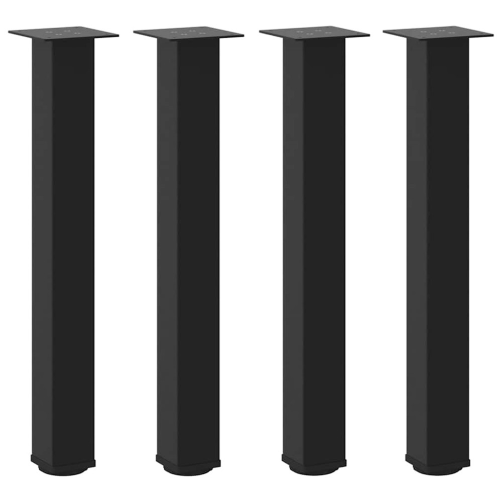 vidaXL Picioare masă consolă, 4 buc., negru, 72-74 cm, oțel