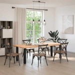 vidaXL Picioare masă consolă, 4 buc., negru, 72-74 cm, oțel
