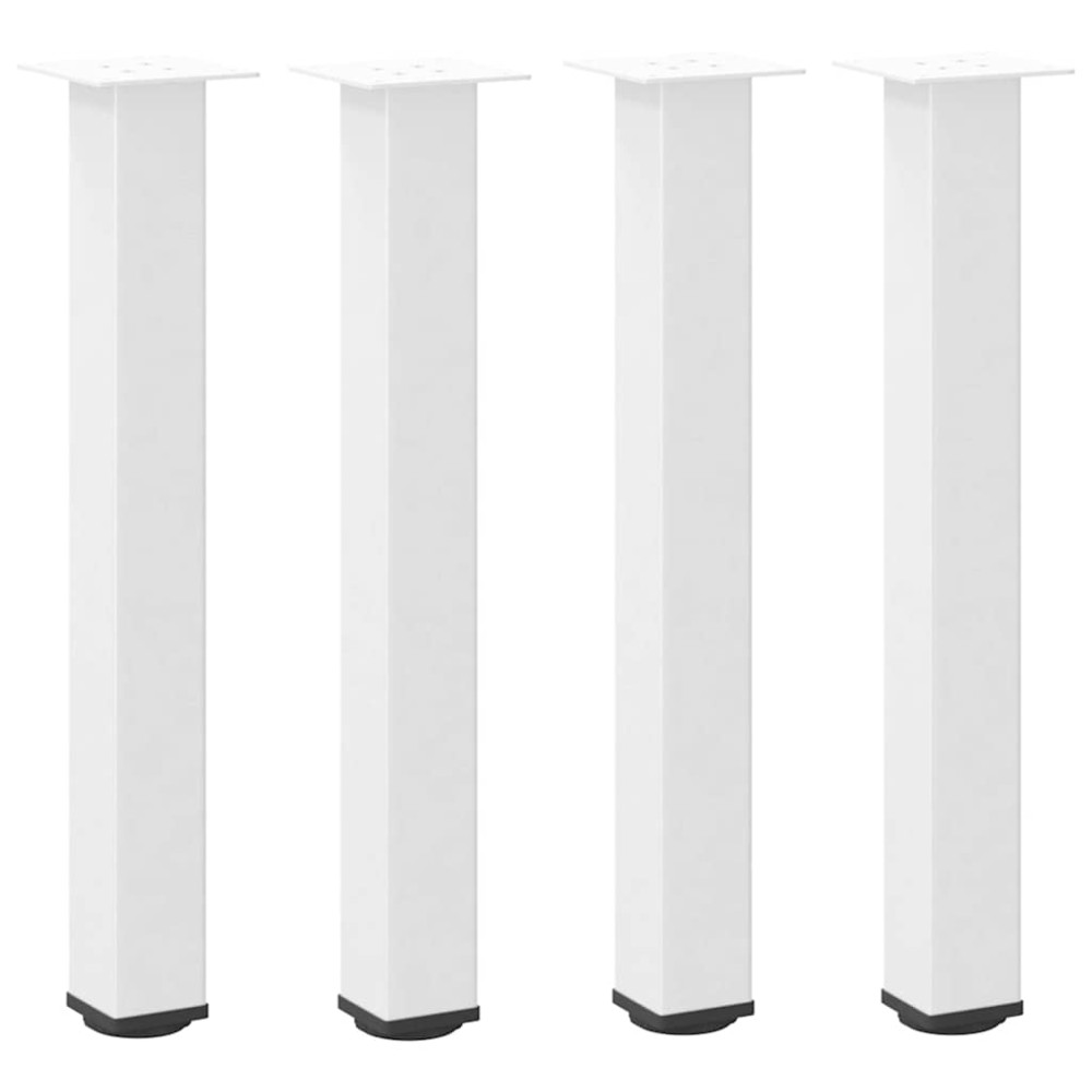 vidaXL Picioare masă consolă, 4 buc., alb, 72-74 cm, oțel